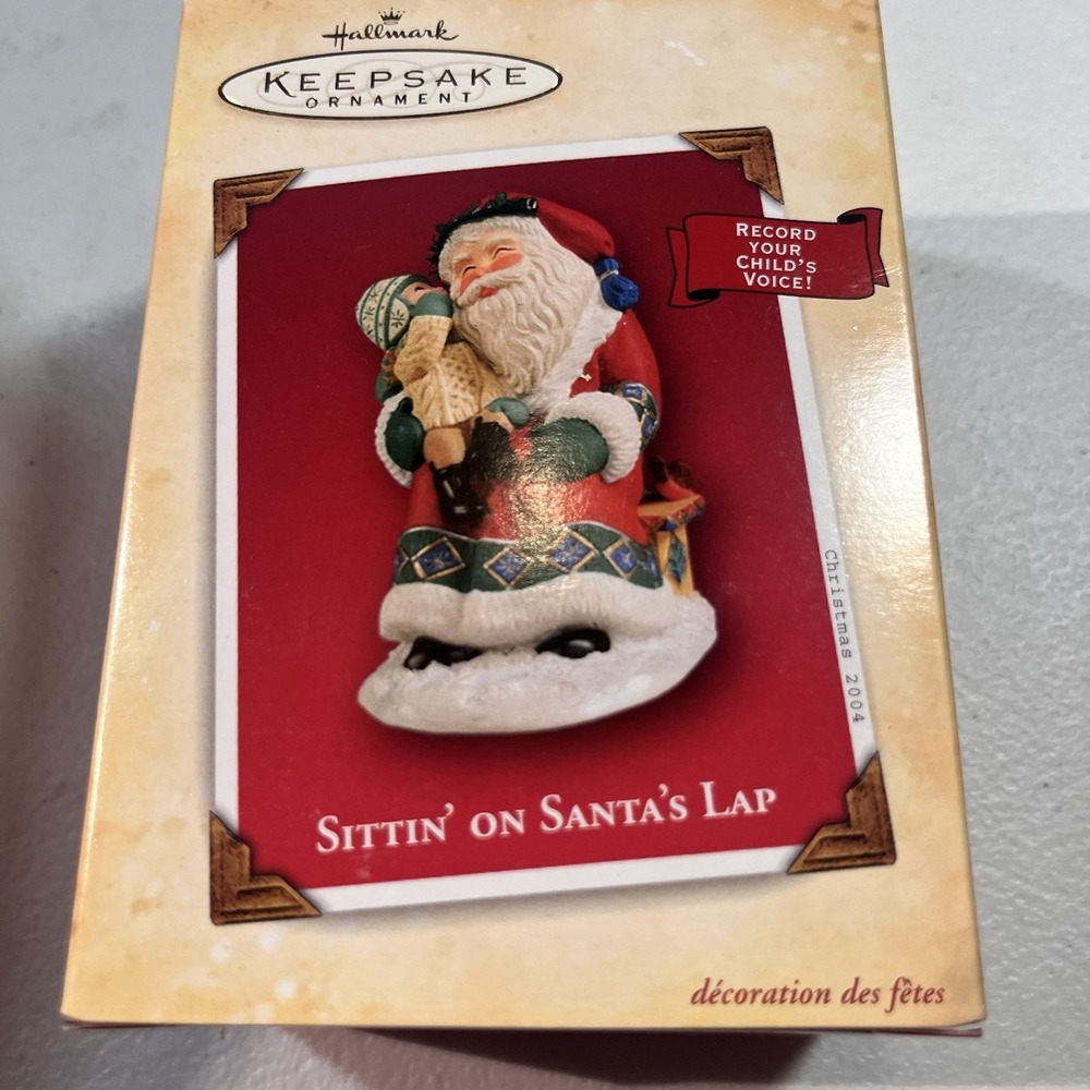 Hallmark Ornaments 3 A Time To Believe Sittin On Santa Lap Joyful‎ Messenger NIB